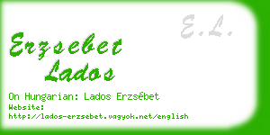 erzsebet lados business card