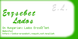 erzsebet lados business card